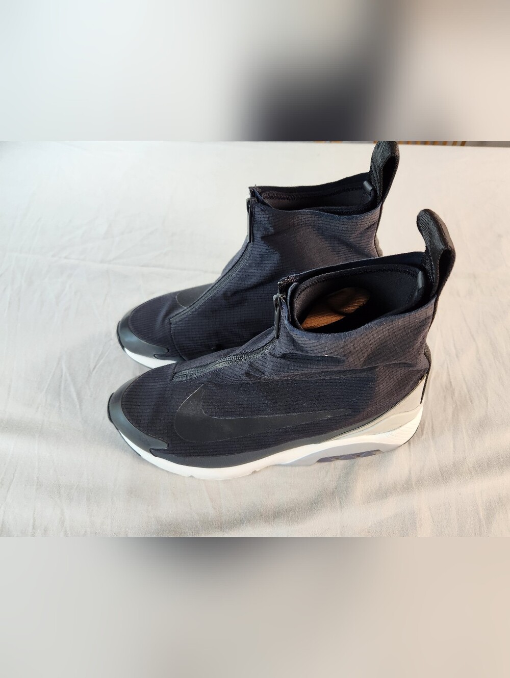 Nike x AMBUSH Air Max 180 High Top Zip Sneakers Black White Men's Size 8.5